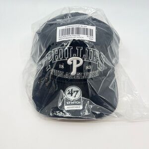 Philadelphia Phillies '47 Hitch BLACK Adjustable Strap Back Hat BRAND NEW